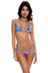 Luli Fama Jungle Fever Crystallized Seamless Wavy Ruched Back Tie Side Bottom